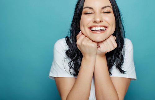Lady smiles radiantly